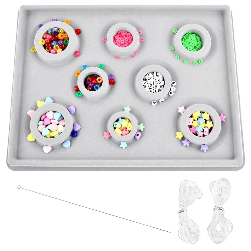 7025 Bracelet Bead Board with 2 Rolls Jewelry Bead Threads and Beading